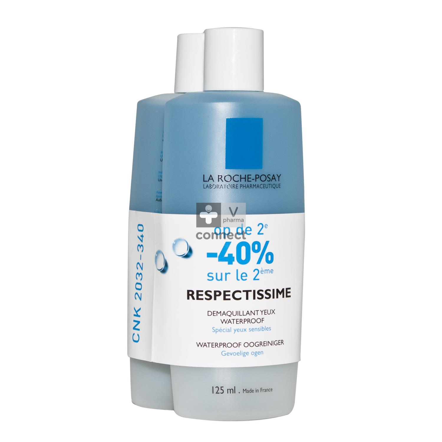 La Roche Posay Respectissime Démaquillant Yeux Waterproof 2 x 125 ml Promo