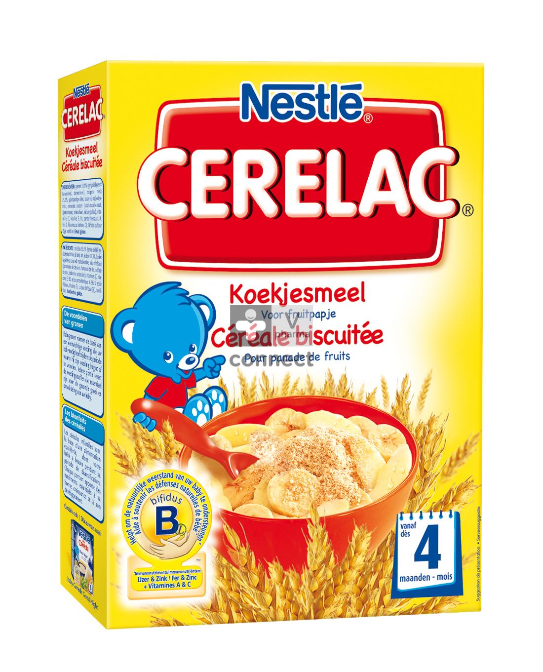 Nestlé Cerelac Céréales Biscuitées Pour Panades de Fruits Bébé 4+ Mois 800g