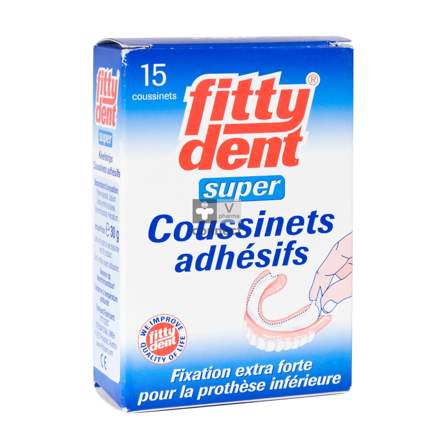 FITTYDENT COUSSINETS ADHESIFS POUR PROTHESES DENTAIRES INFERIEURES