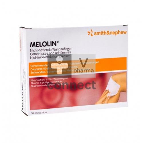 Melolin 10x10cm Pi Pharma Kompressen N/inklev. 10