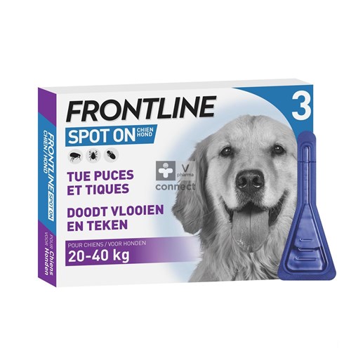 Frontline Spot On Chien 20-40kg Pipet 3x2,68ml