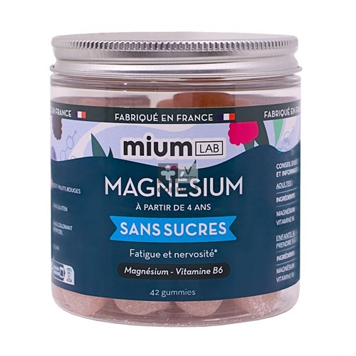 Miumlab Magnesium Gummies Z/suiker 42