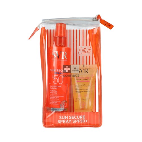 SVR Sun Secure Trousse Spray SPF50 200 ml + Huile 50 ml Prix Promo