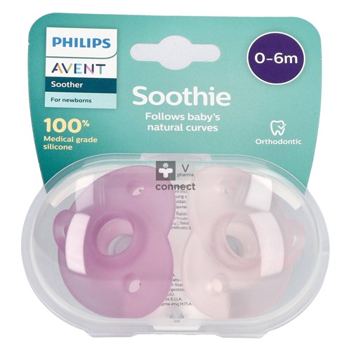 Philips Avent Fopspeen +0m Soothie Girl 2