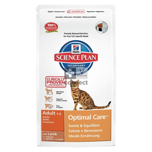 Hills Science Plan Feline Adult Optimal Care 2 kg Agneau