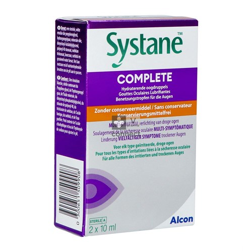 Systane Complete Oogdrup. Z/conserv. Twinpk 2x10ml