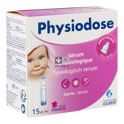 Gilbert Physiodose Fysiologisch serum 5 ml 15 unidosissen