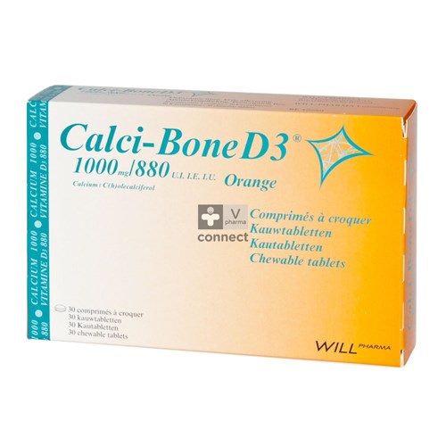 Calci Bone D3 1000/880 30 Comprimés à Croquer