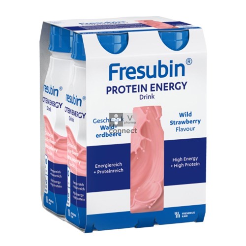 Fresubin Protein Energy Drink Fraise Des Bois/bosaardbei 4 stuks