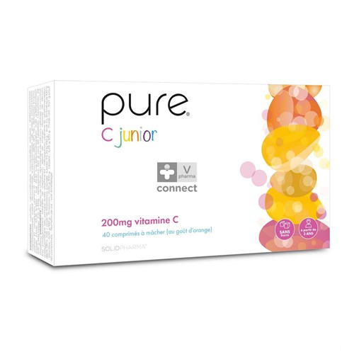 Pure C Junior Saveur Orange 40 Comprimés à Croquer