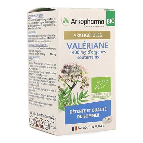 Arkocaspules Valeriaan Bio Caps 150 Nf