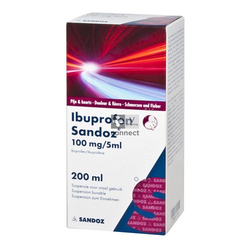 Ibuprofen Sandoz Sirop 100 mg/5 ml 200 ml