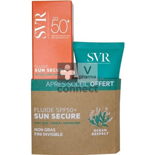 Svr Sun Secure Fluide Ip50+ + Après-Soleil 50 ml Gratuit