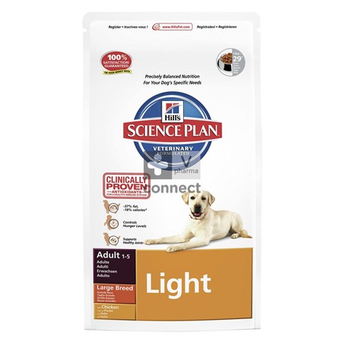 Hills Science Plan Canine Adult Light Large Breed 12 kg Poulet