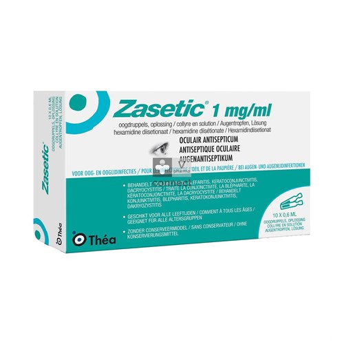 Zasetic 1mg/ml Opl Ud Oogdruppels 10x0,6ml