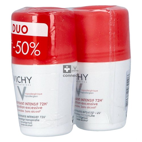 Vichy Déodorant Détranspirant Intensif 72H 2 x 50 ml Promo