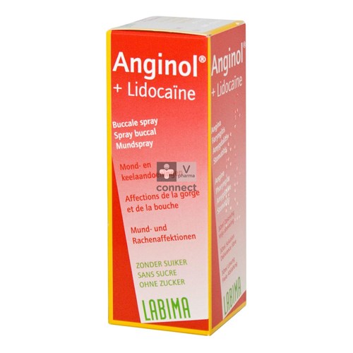 Anginol Lidocaine Spray Buccal 30ml