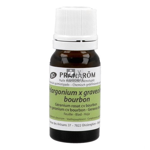 Pranarom Geranium Rosat cv Bourbon Huile Essentielle Bio 10 ml