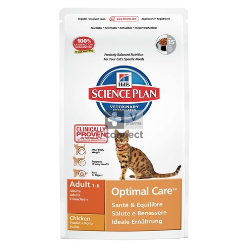 Hills Science Plan Feline Adult Optimal Care 2 Kg Poulet