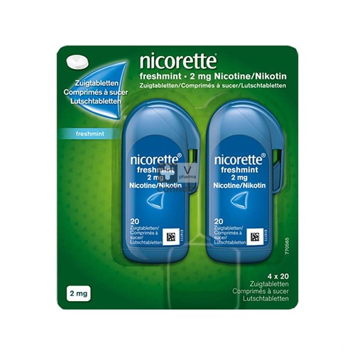 Nicorette Freshmint Comprimés A Sucer 80 X 2 mg