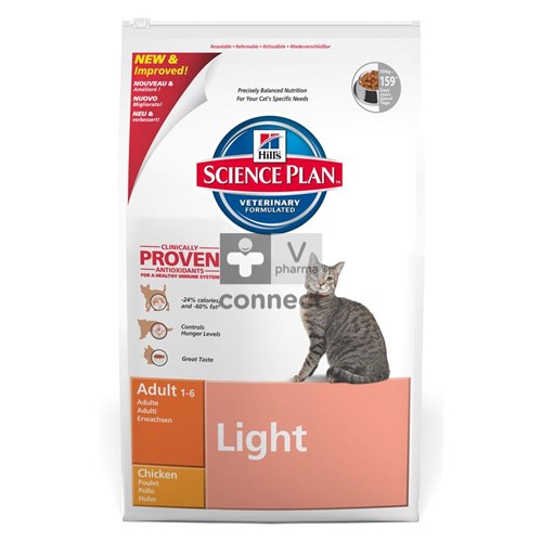 Hills Science Plan Feline Adult Light 10 Kg Poulet