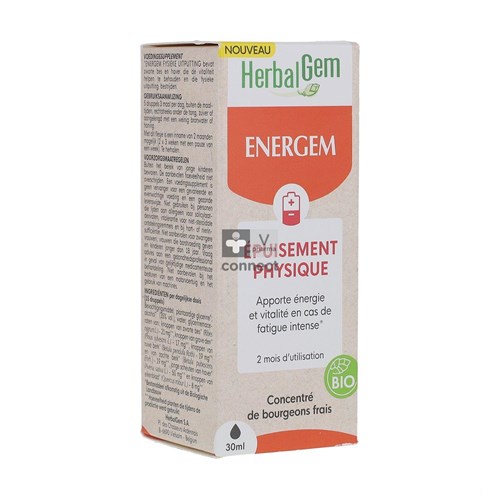 Herbalgem Energem Fysieke Uitputting Druppels 30ml