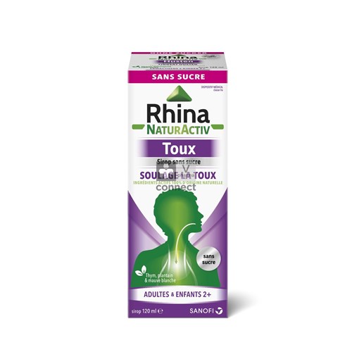 Rhina Natur Activ Hoest Zonder Suiker Siroop 120ml