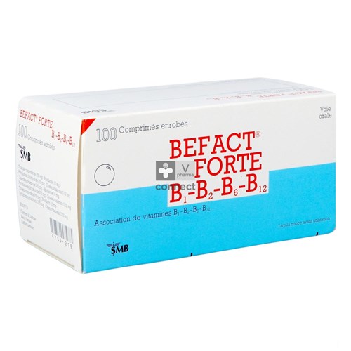 Befact Forte B1-B2-B6-B12 100 Comrpimés