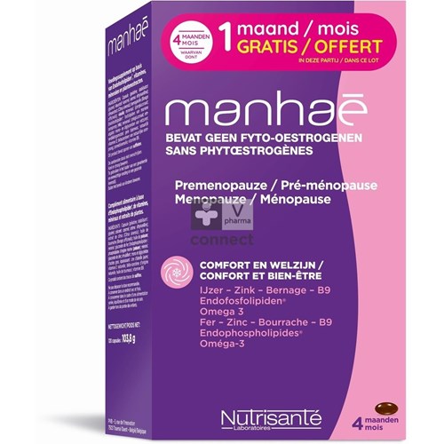 Vitavea Manhae Menopauze 3 Maand + 1 Maand Caps 90