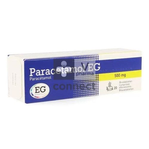 Paracetamol EG Inst.500Mg Vanil-Aardbei   Zakje 20