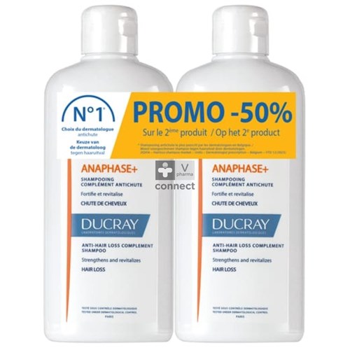 Ducray Anaphase+ Sh Duo 2e -50% 2x400ml