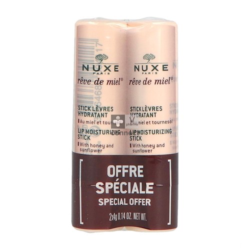 Nuxe Reve De Miel Duo Stick Levres 4g