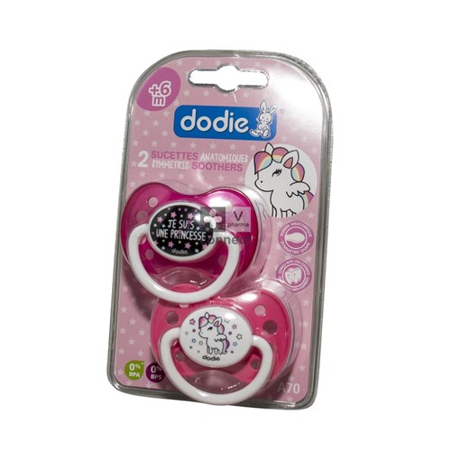 Dodie Fopspeen Anatomisch +6m Girly Duo 2 A70