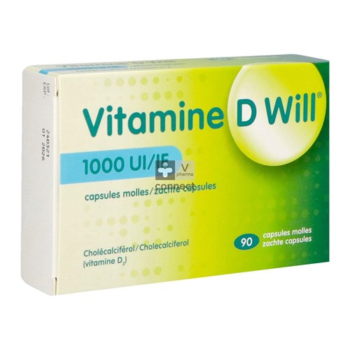 D Will 1000Ui 90 Capsules molles