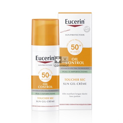 Eucerin Sun Oil Control Toucher Sec Visage SPF50+ 50 ml