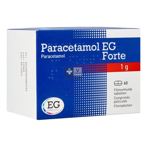 Paracetamol 1000 mg x 60 Comprimés Pelliculés