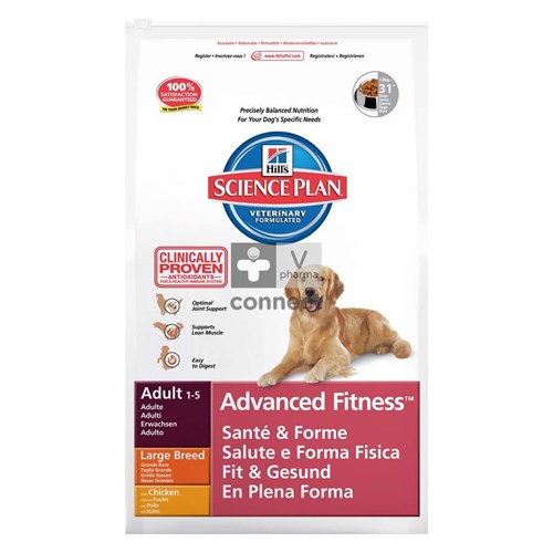 Hills Science Plan Canine Adult Advanced Fitness Large Breed 12 Kg Poulet