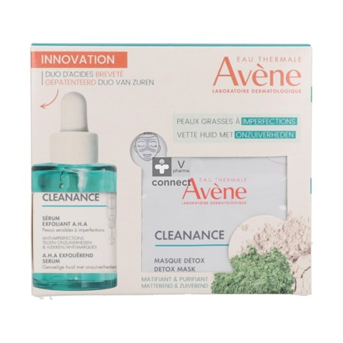 Avene Cleanance Serum Aha 30ml+detox Masker 12ml