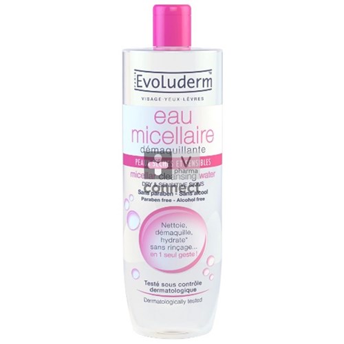 Evoluderm Eau Micellaire Peaux Sèches et Sensibles 500 ml