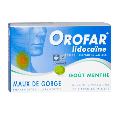 Orofar Lidocaine Parels Munt Zachte Caps 36