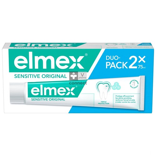 Elmex Dentifrice Sensitive  75 ml Duo