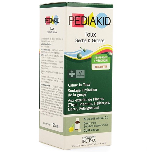 Pediakid Toux Seche Grasse 125 ml