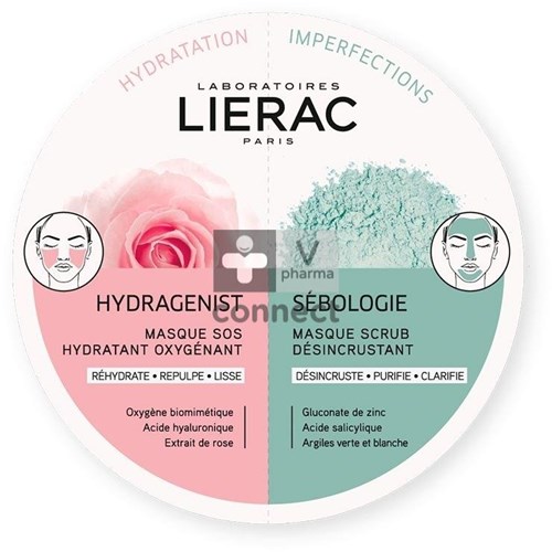 Lierac Hydragenist + Sebologie Masque Duo 2 x 6 ml