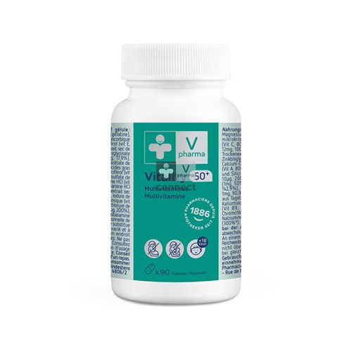 VPharma Vitality Multivitamines 50+ 90 Gélules