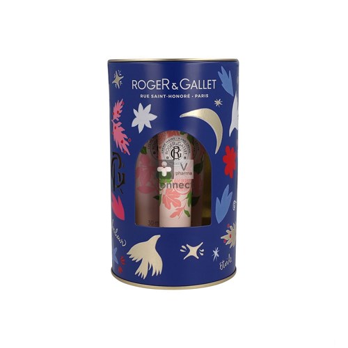 Roger&gallet Kerstset 3 Handcr Fl.fig./ging.r/rose