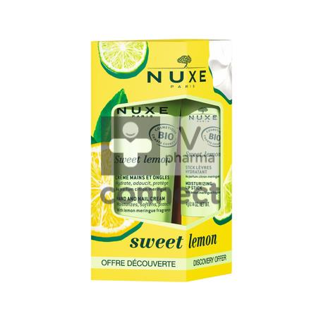 Nuxe Sweet Lemon Duo Stick Levres 4g+cr Mains 30ml