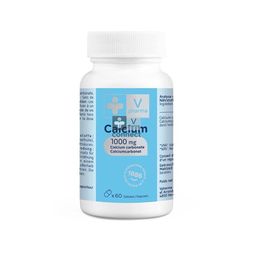 VPharma Calcium Carbonate 1000 mg 60 Gelules