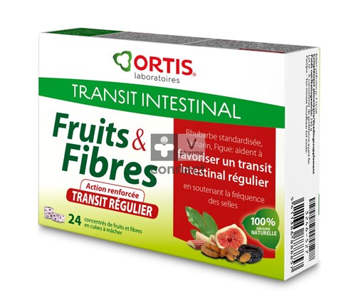 Ortis Fruits & Fibres Transit Régulier 24 Cubes à Macher