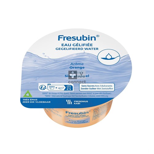 Fresubin Eau Gélifiée Sans Sucre Orange 125 g 1 Pièce