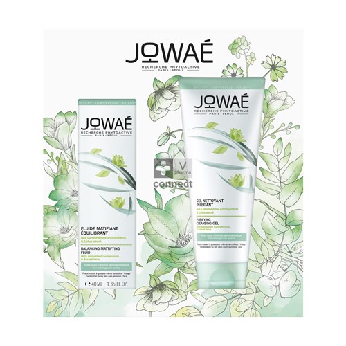 Jowae Coffret Fluide Matifiant + Gel Nettoyant Purifiant